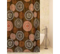 Штора для ванной комнаты Bath Plus 180х180 Round TOTEM коричневый ch-1207