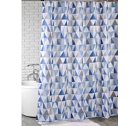 Штора для ванной комнаты Bath Plus 180х180 TRIANGULAR SCRAWL blue ch-21260/0