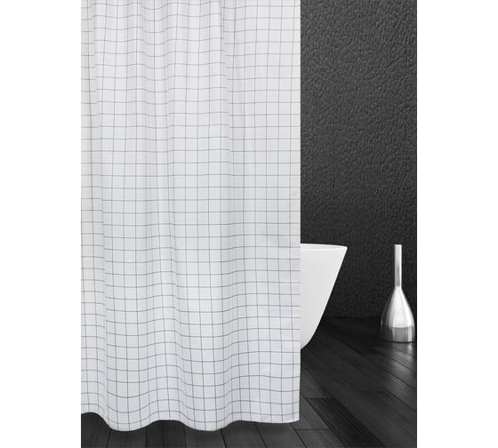 Штора для ванной комнаты Bath Plus 180х180 Simple Сube black ch-21280