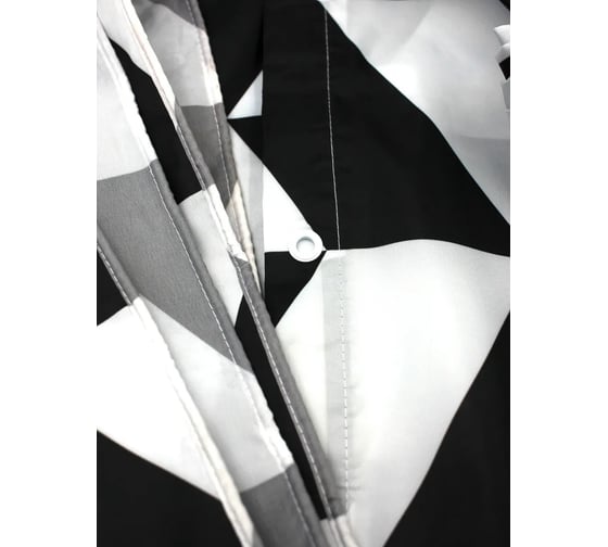Штора для ванной комнаты Bath Plus 180х180 Staggered Square black ch-21303