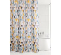 Штора для ванной комнаты Bath Plus 180х200 Triangular Scrawl khaki tone ch-21260/5