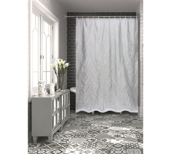 Штора для ванной комнаты Bath Plus 180х200 Antic Grey маленькие кольца LC1402-1S