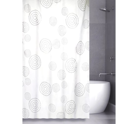 Штора для ванной комнаты Bath Plus Counter Circle White 180х180 21222/8-P