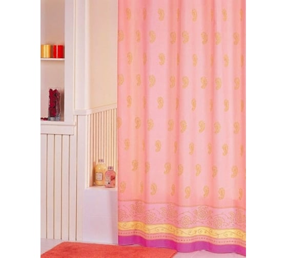 Штора для ванной комнаты Bath Plus Fresco Art LASE розовая, 180х180 2159/2-P 1
