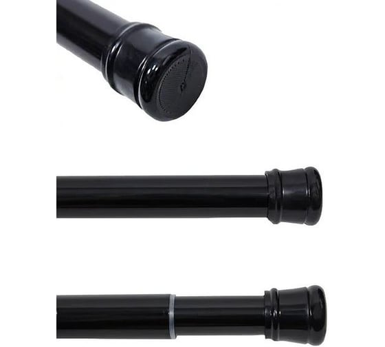 Карниз для ванной Bath Plus 115-210 черный KK-005