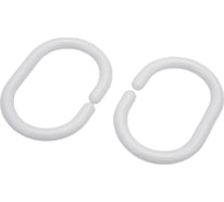 Кольца для штор Bath Plus 12 шт. белые AK-06