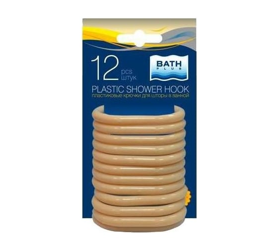 Кольца для штор Bath Plus 12 шт. бежевый-розовый AK-01
