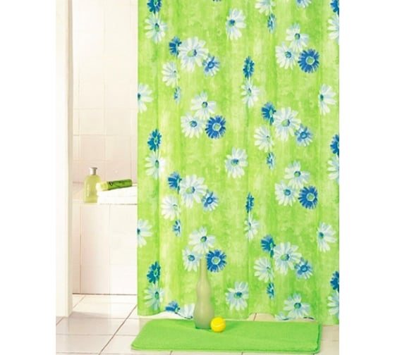 Штора для ванной комнаты Bath Plus Autumn зеленый, 180х180 2189/1-N