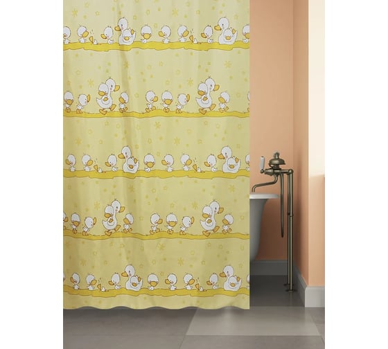 Штора для ванной комнаты Bath Plus 180х180см YELLOW QUACK 2100S/22