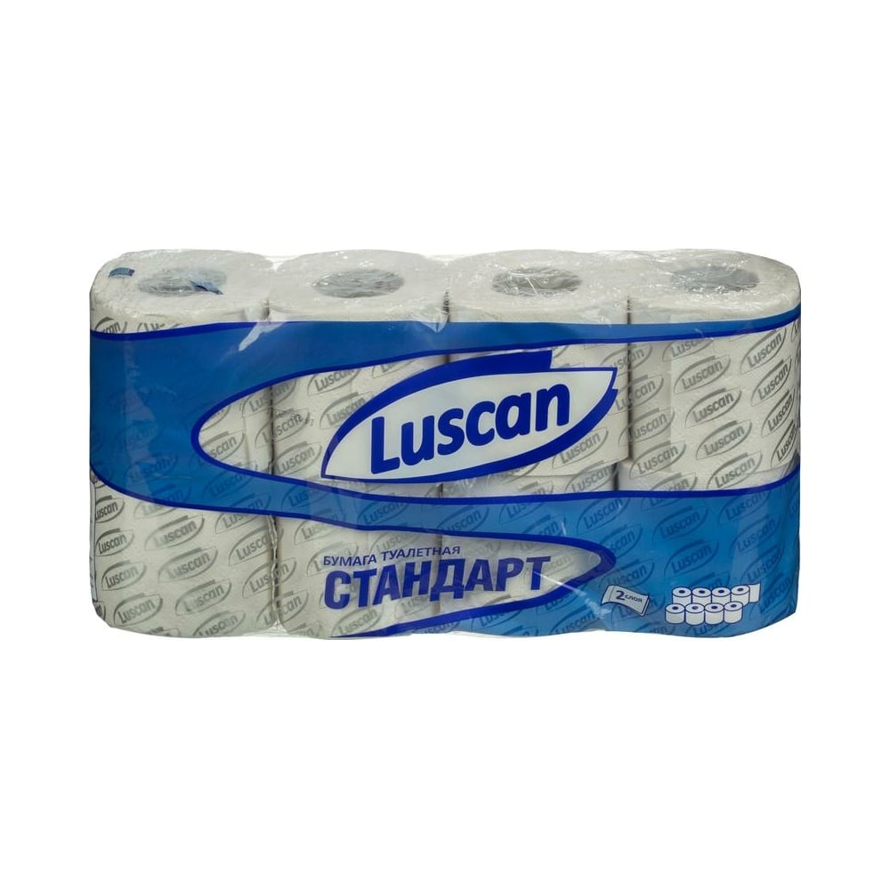 Туалетная бумага Luscan Standart 2-слойная, белая, 8 рулонов 396251 ...