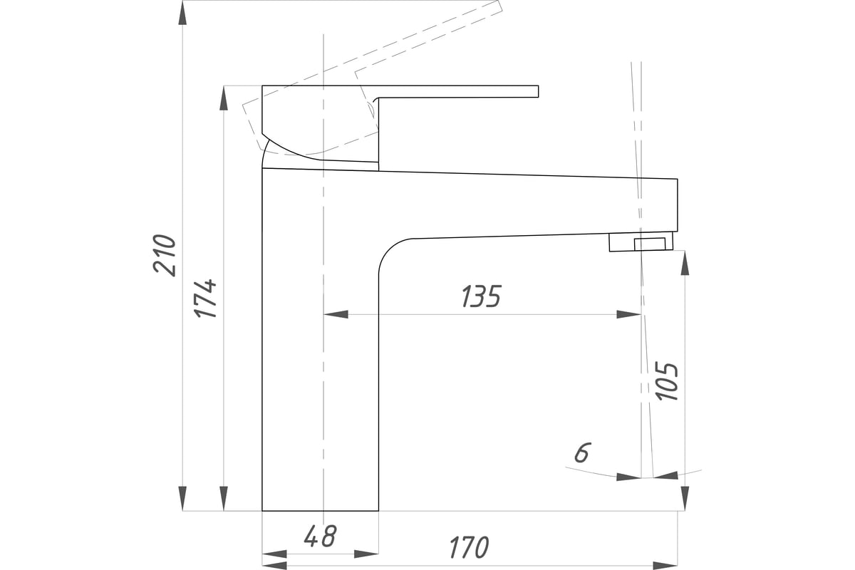 Смеситель для раковины ПРОФСАН ПСМ тип ГОСТ См-УмОЦБА PSM-700-5 ...