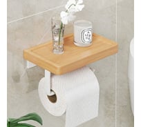 Держатель для туалетной бумаги с полочкой SANTRADE SM-JB2012 (бук) 0691