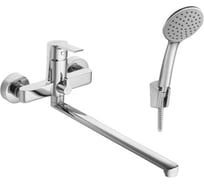 Смеситель для ванны с душем Santek Найра длинный излив, с аксессуарами, хром, WH5A12001C001