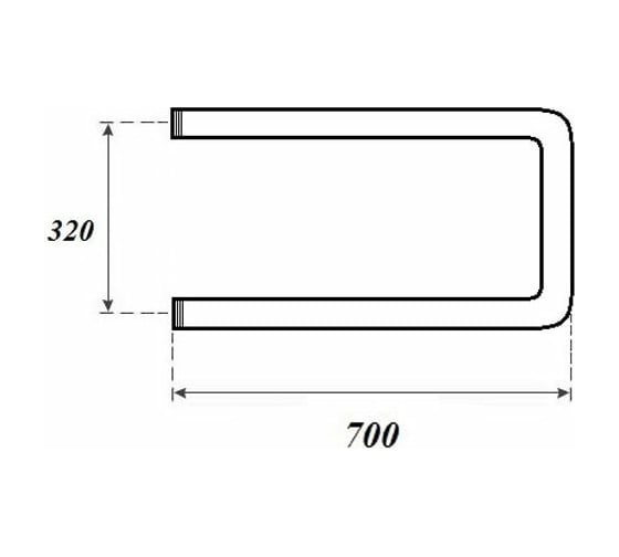 Водяной полотенцесушитель Point 320x700 П-образный (1"), хром PN35337