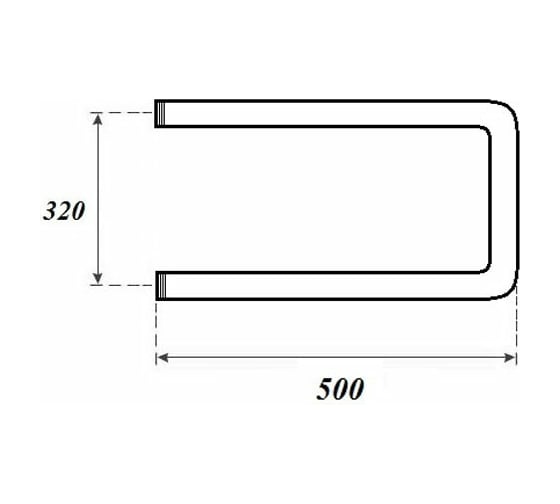 Водяной полотенцесушитель Point 320x500 П-образный (1"), хром PN35335