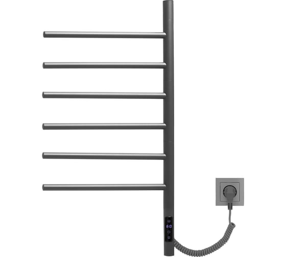 Электрический полотенцесушитель VINCEA 43x80, графит, таймер VTD-1S2CGE 1