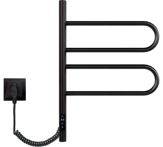 Электрический полотенцесушитель VINCEA 44x60, черный, таймер VTD-1R1CBE 1