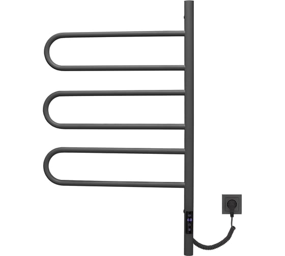Электрический полотенцесушитель VINCEA 44x80, графит, таймер VTD-1R2CGE 1