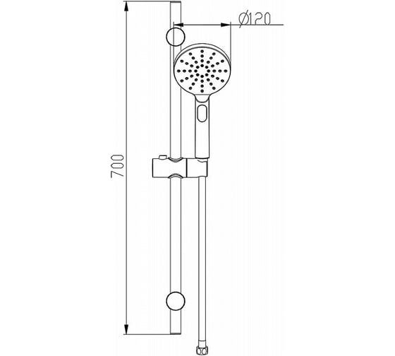 Душевой комплект Bravat D171BW-ENG 00066581