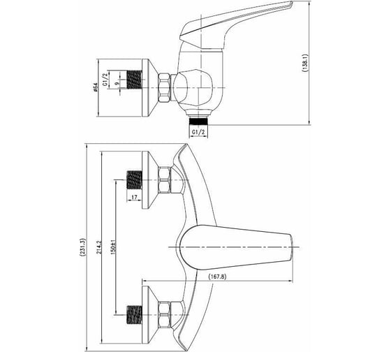 Смеситель Aquanet Conte 00187219