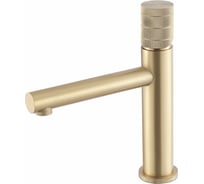 Смеситель для раковины VINCEA Groove брашированное золото VBF-4G1BG4