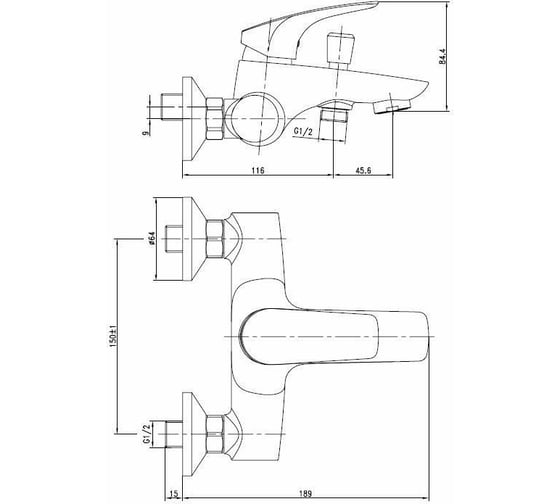 Смеситель Aquanet Techno 00187208