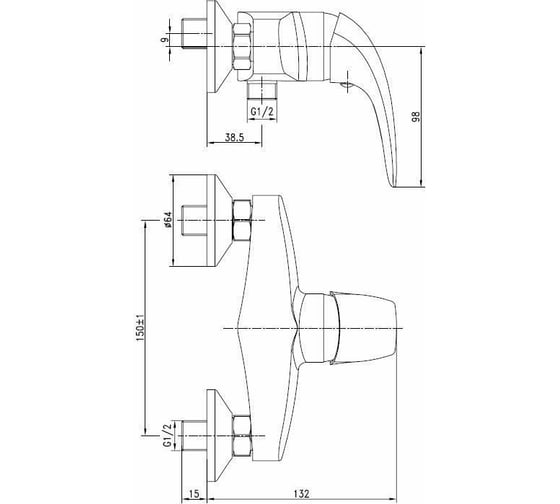 Смеситель Aquanet Cobra 00187206
