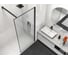 Душевая перегородка VINCEA Walk-In 800_2000, черный матовый, стекло прозрачное VSW-1HS800CLB 3