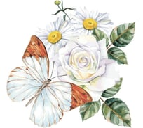 Тканевая шторка для ванны Melodia della vita 180х200 см Бабочка MZ-138 20910