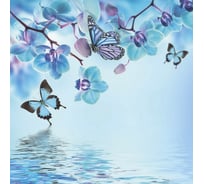 Тканевая шторка для ванны Melodia della vita 180х200см Голубая фантазия MZ-145 21032