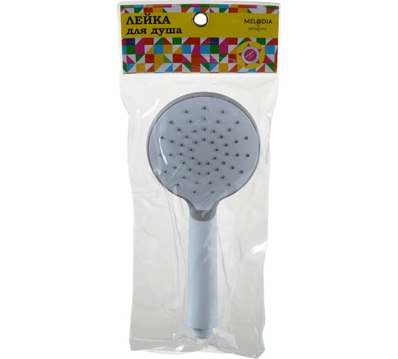 Лейка для душа Melodia della vita 1 функция, d110 мм, L245 мм, белый серый14508