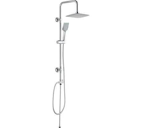 Душевая система без смесителя Melodia della vita Square: верхний душ 200х200 мм, ручной душ 80х100 мм, хром 14519