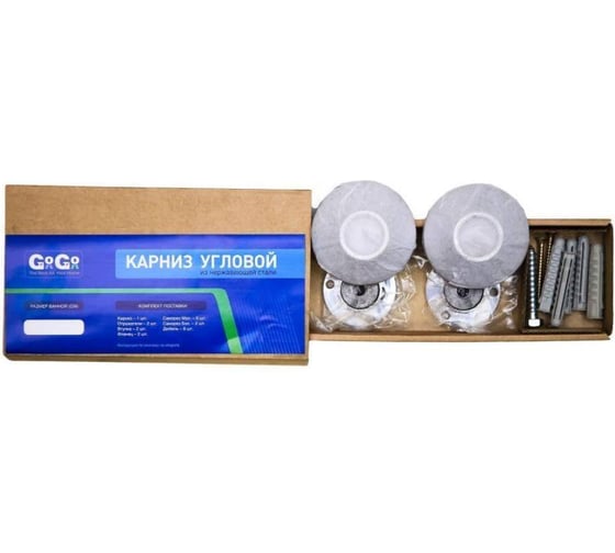 Симметричный карниз GoGo нержавеющая сталь, хром, 90х90 C0090
