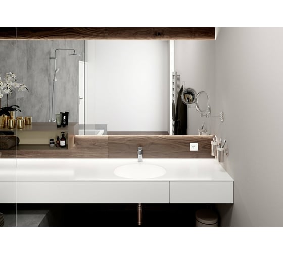 Смеситель для раковины Hansgrohe Vernis Blend 100 с металлическим сливным гарнитуром, хром 71559000