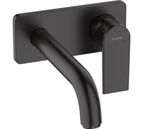 Смеситель для раковины Hansgrohe Vernis Shape настенный, матовый черный 71578670