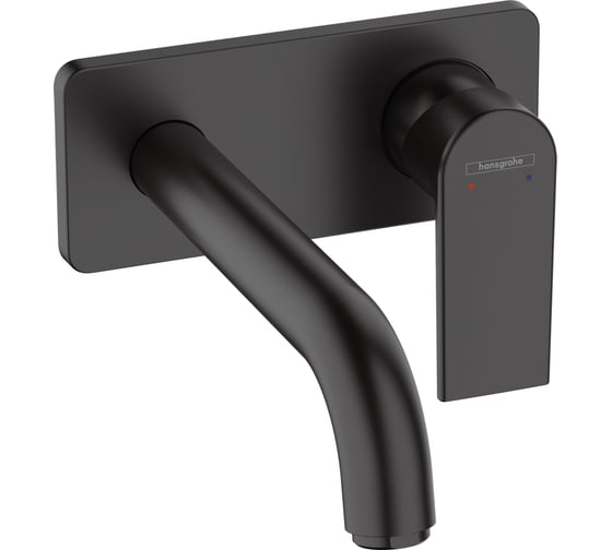 Смеситель для раковины Hansgrohe Vernis Shape настенный, матовый черный 71578670