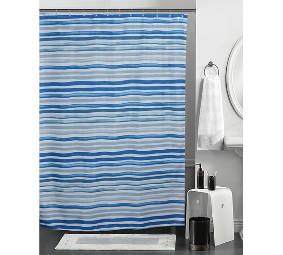 Штора для ванной комнаты Studiotex Stripes Blue CTM181801BL 6128034 1
