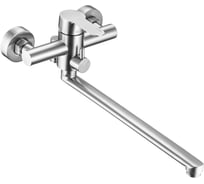 Смеситель для ванны Latuno с длинным изливом (дивертер встроенный) (цвет нержавейка), L11309