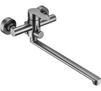 Смеситель для ванны Latuno с длинным изливом (дивертер встроенный), цвет графит, E L11309GT