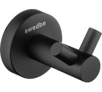 Крючок для одежды Swedbe Attribut двойной, цвет: мат черный EAN 7350078206167 9815B