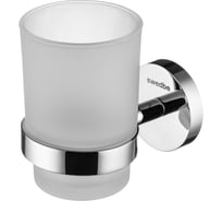 Стакан для зубных щеток Swedbe Attribut (настенный), металлический, цвет: хром EAN 7350 9813