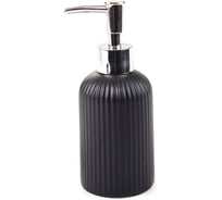 Дозатор для жидкого мыла Delphinium Плиссе, керамика, чёрный 106843