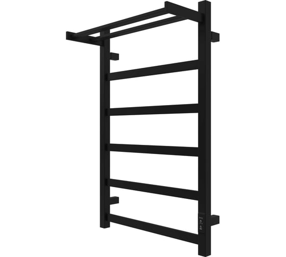 Электрический полотенцесушитель Larusso НЕО с полкой П5 500х800 черный матовый 4657819954220 1