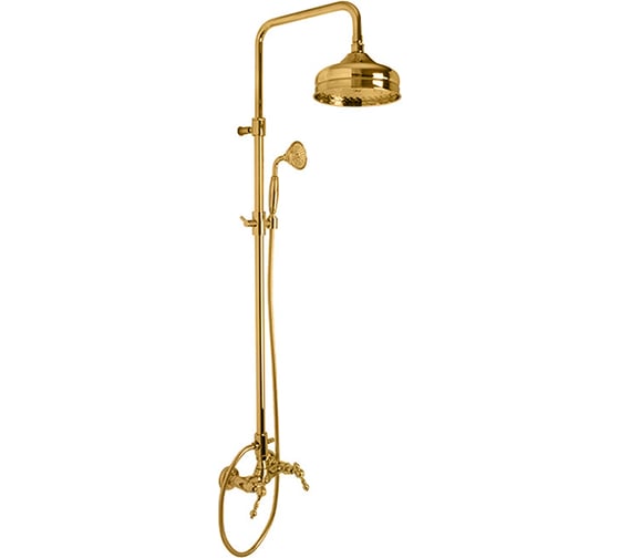 Душевая стойка FIMA CARLO FRATTINI EPOQUE с изливом и гарнитуром, цвет золото F5055/2OR 1