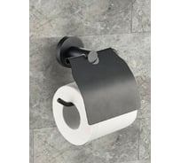 Держатель для туалетной бумаги Raindrops с корзиной Black 20545