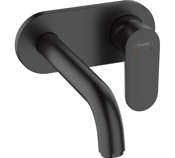 Настенный смеситель для раковины Hansgrohe Vernis Blend матовый черный 71576670
