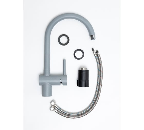 Смеситель кухонный Grandex AQUA BASIC-C CONCRETE 9003012 1