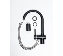 Смеситель кухонный Grandex AQUA BASIC-C CARBON 9003014