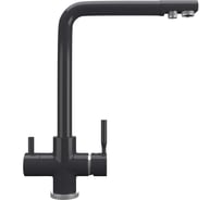 Смеситель кухонный Grandex AQUA PURE-L BLACK METALIC 9001015