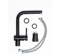 Смеситель кухонный Grandex AQUA BASIC-L CARBON 9002014